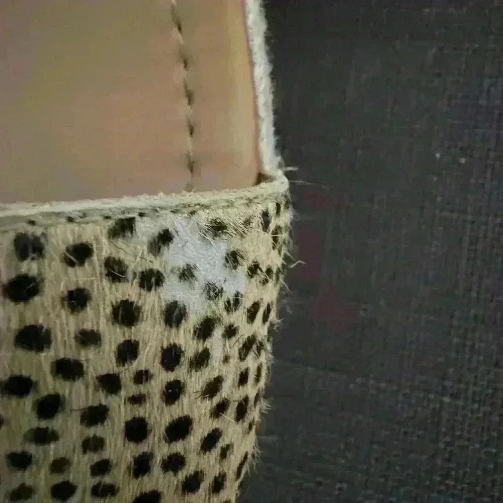 NWT J.Crew Leopard Calfhair Platform Espadrilles